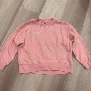 Old Navy Pink Glitter Crewneck Sweatshirt